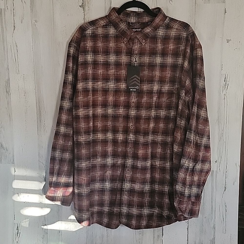 NWT Solaris Big and Tall long sleeve Flannel size 2XB